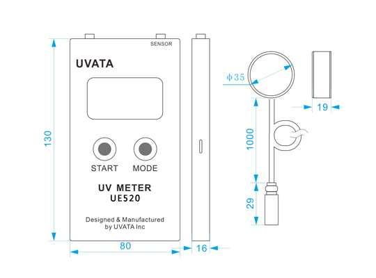 UV照度计UE520尺寸图